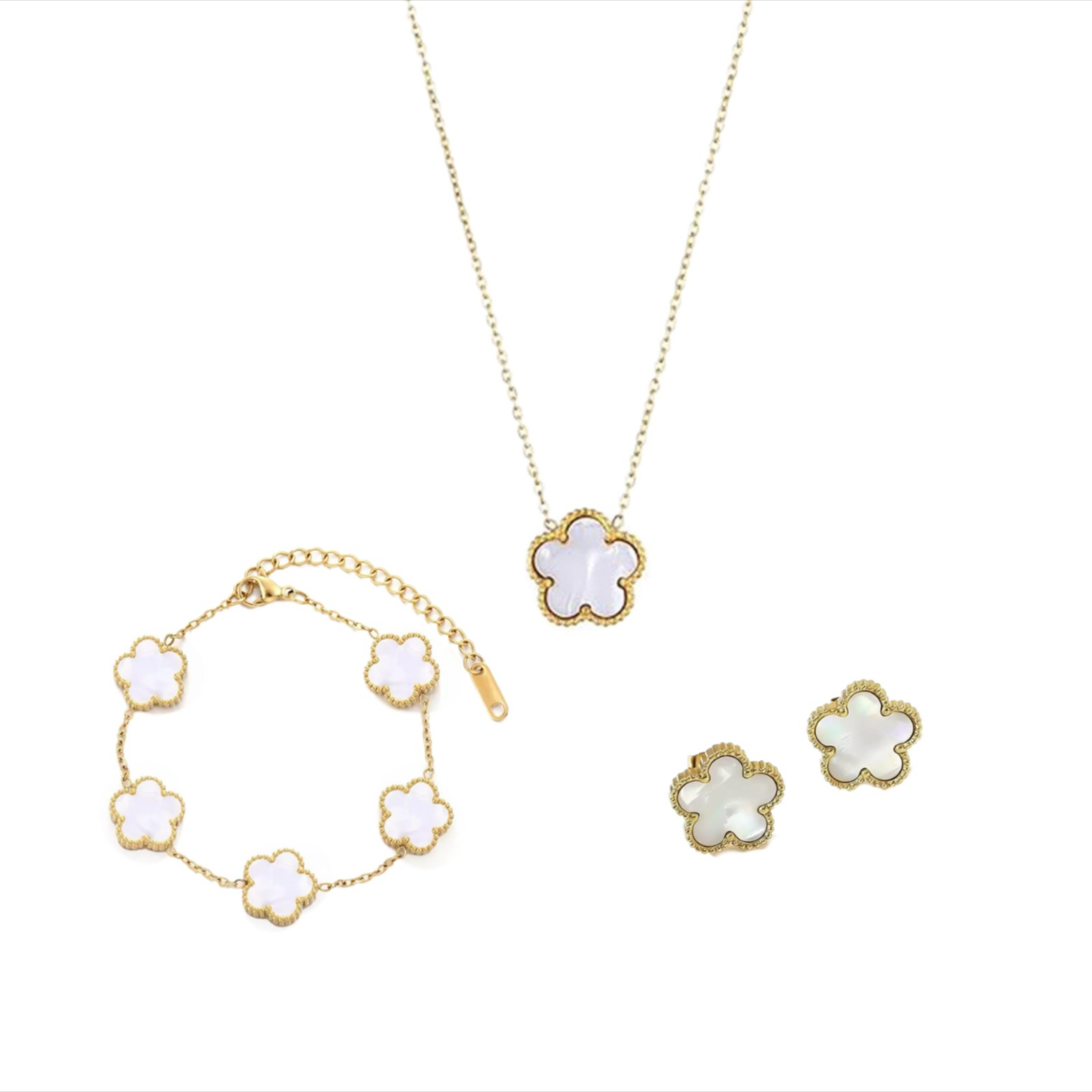 Classic Clover Pendant Set - Gold