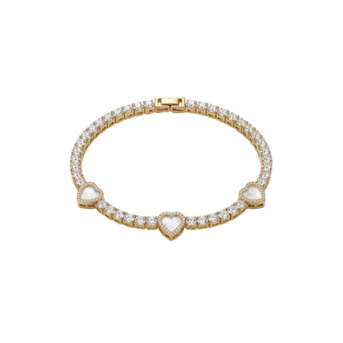 Heart Tennis Bracelet