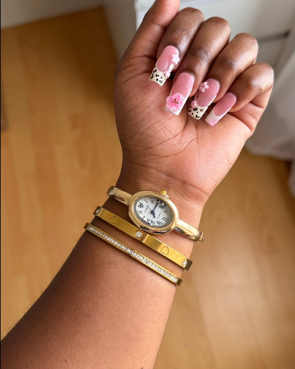 Oval Bangle 3pc Watch Set