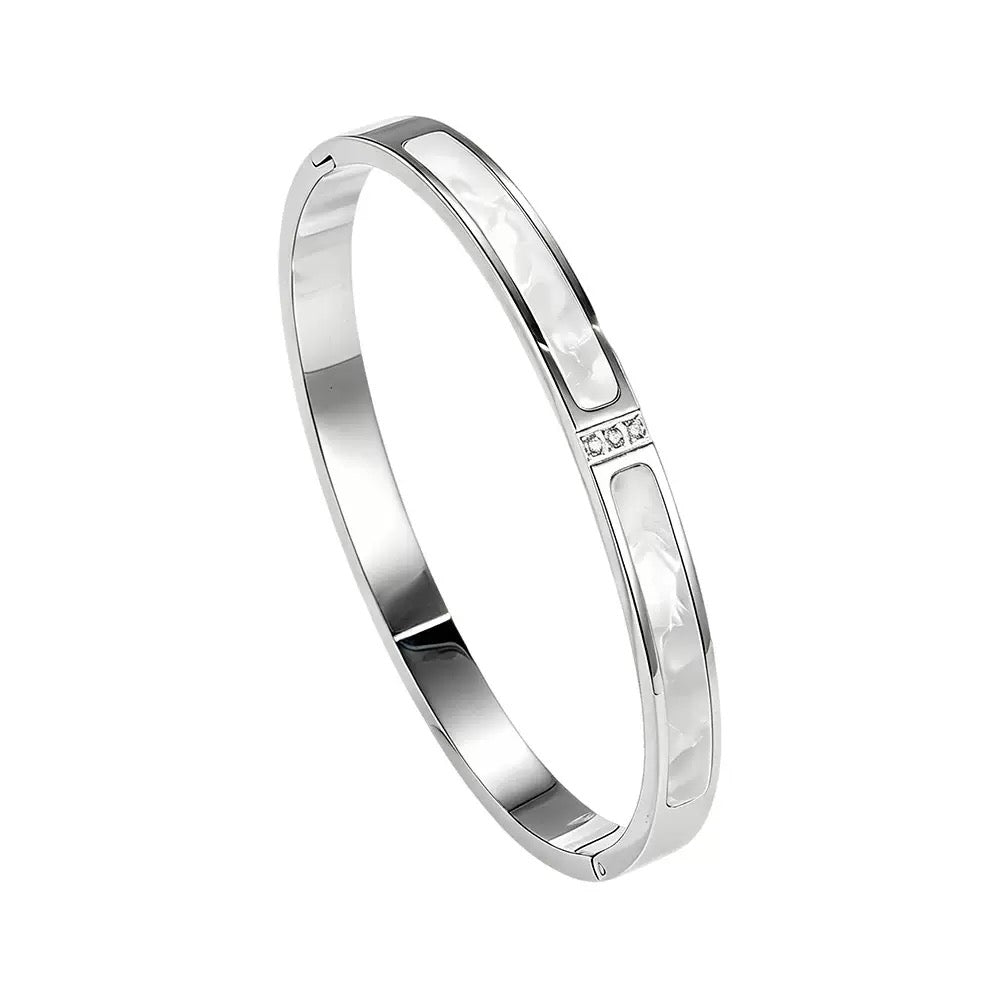 Shell Pearl Panel Bangle