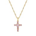 Blush Cross Necklace