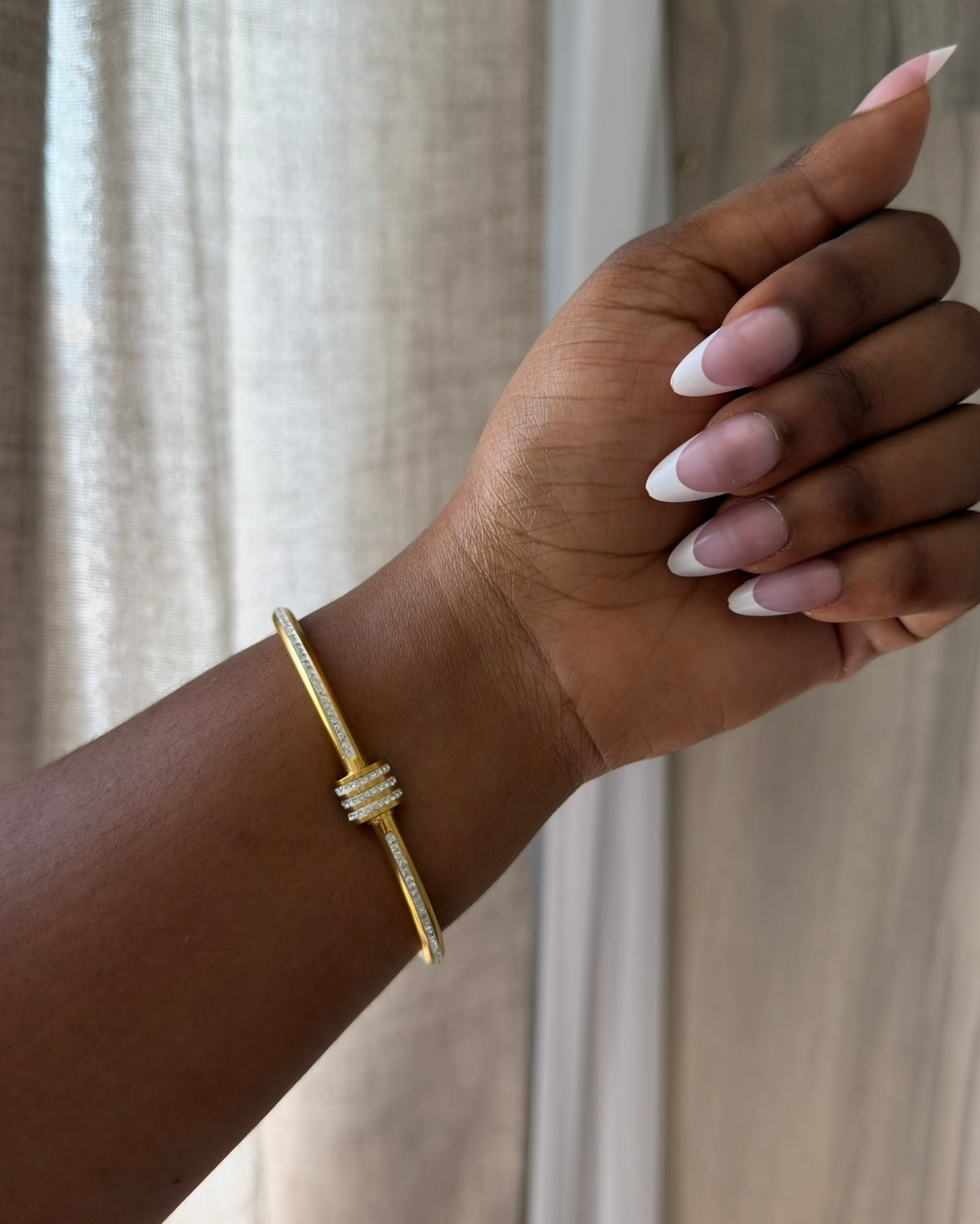 Crystal Knot Nail Bangle