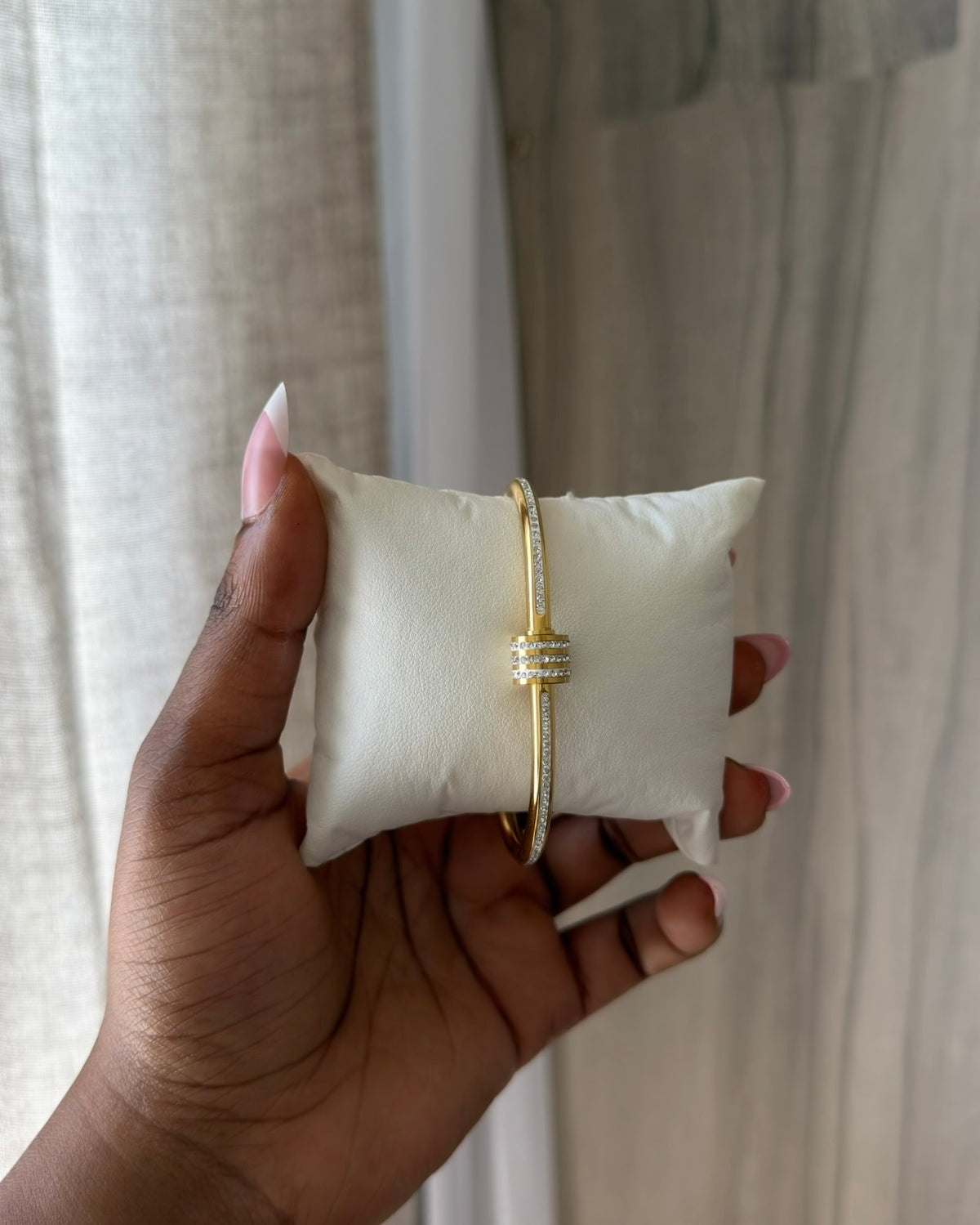 Crystal Knot Nail Bangle