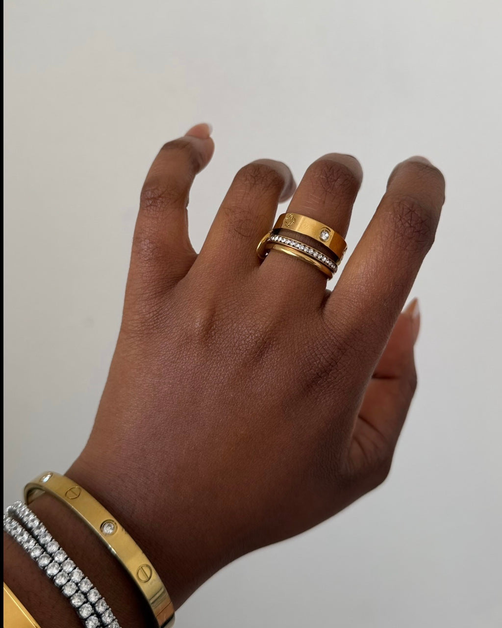 Link Clover Ring Set