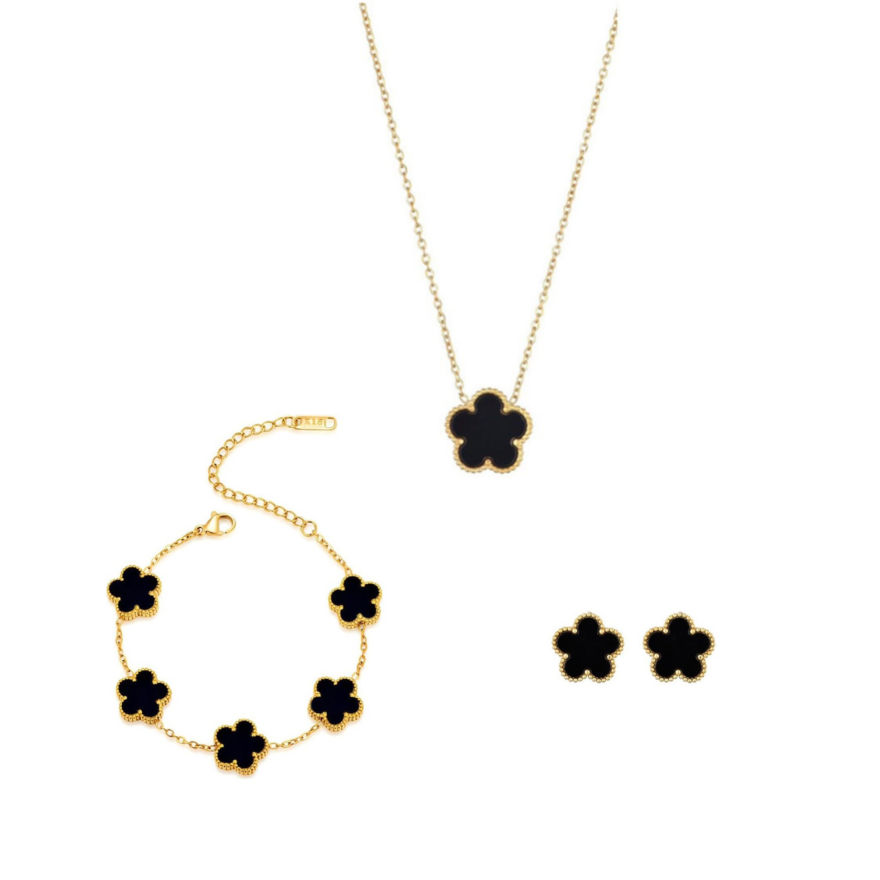 Classic Clover Pendant Set - Gold
