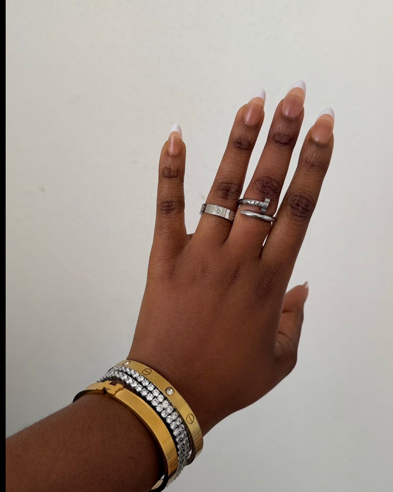 Nail & Clover Ring Set