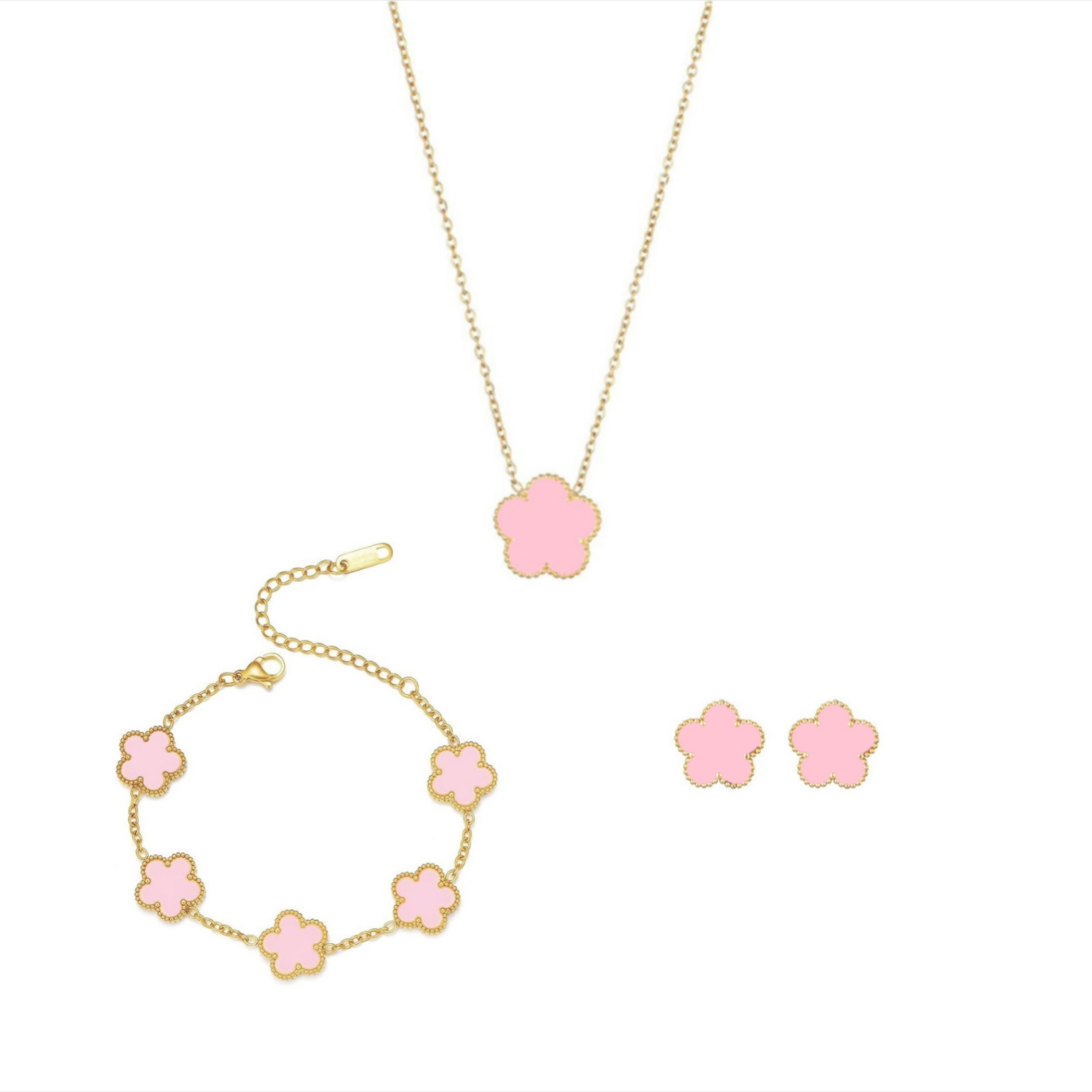 Classic Clover Pendant Set - Gold