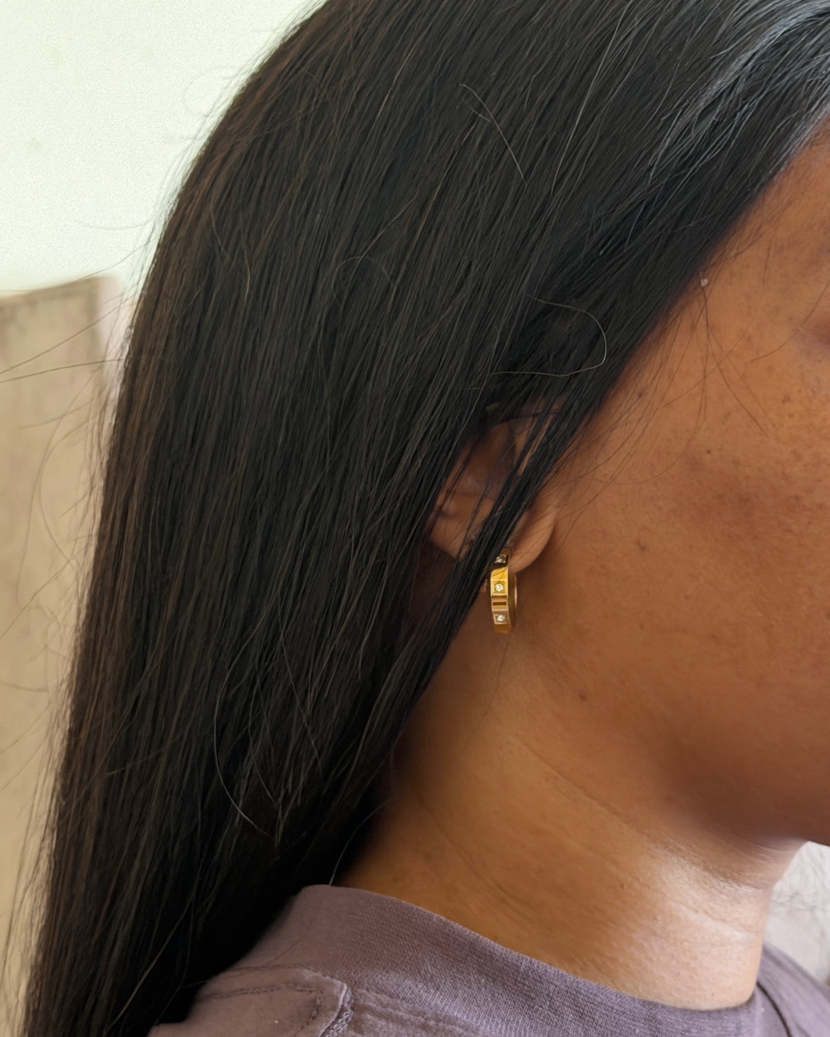Studded Huggies Earrings