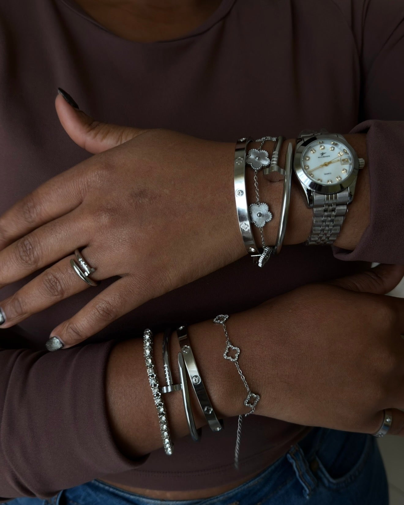 5 Motif Silver Stack
