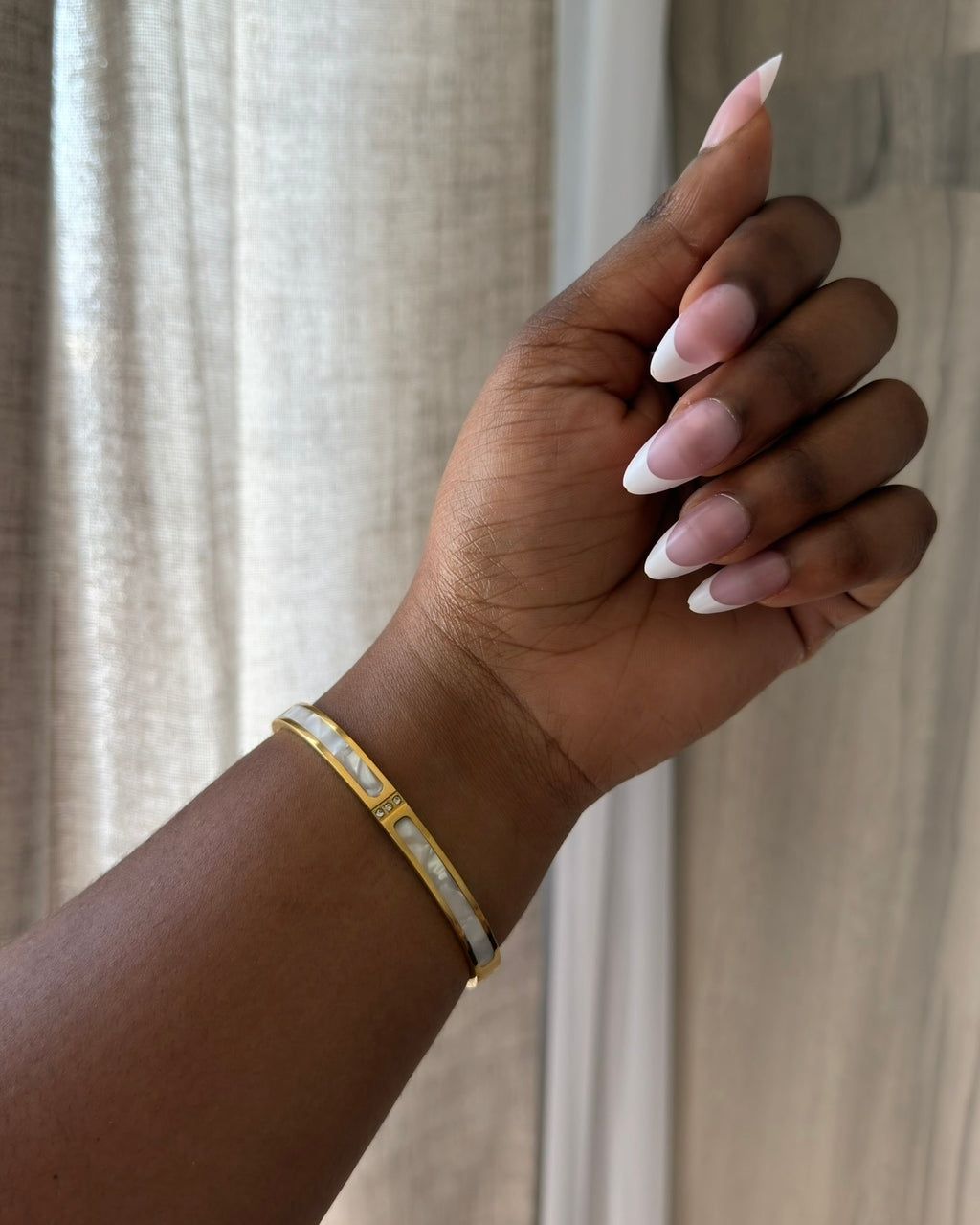 Shell Pearl Panel Bangle