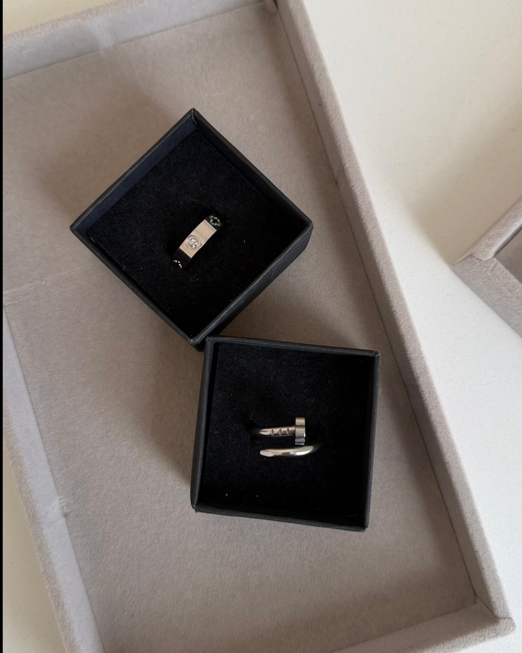 Nail & Clover Ring Set
