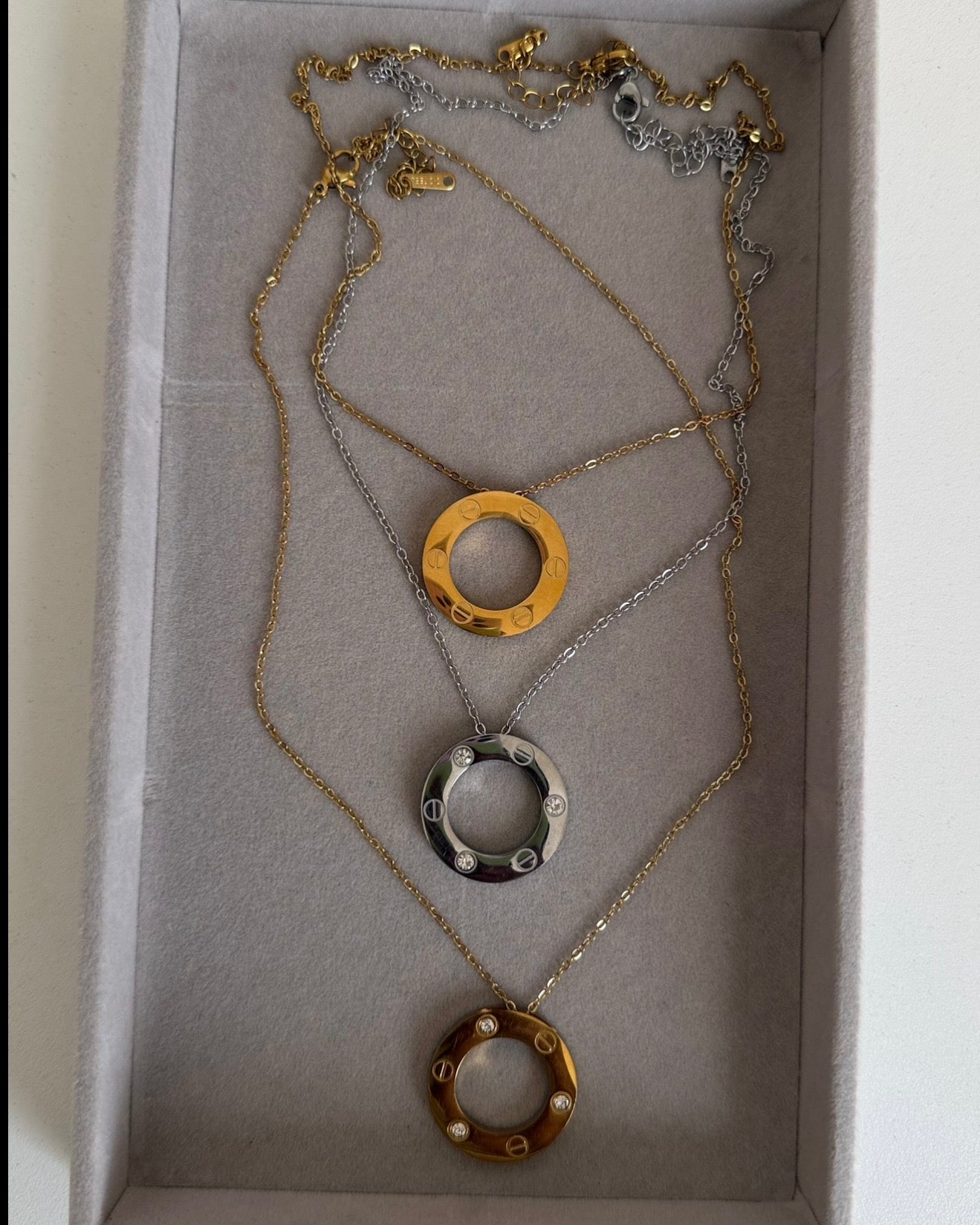 Studded Love Necklace