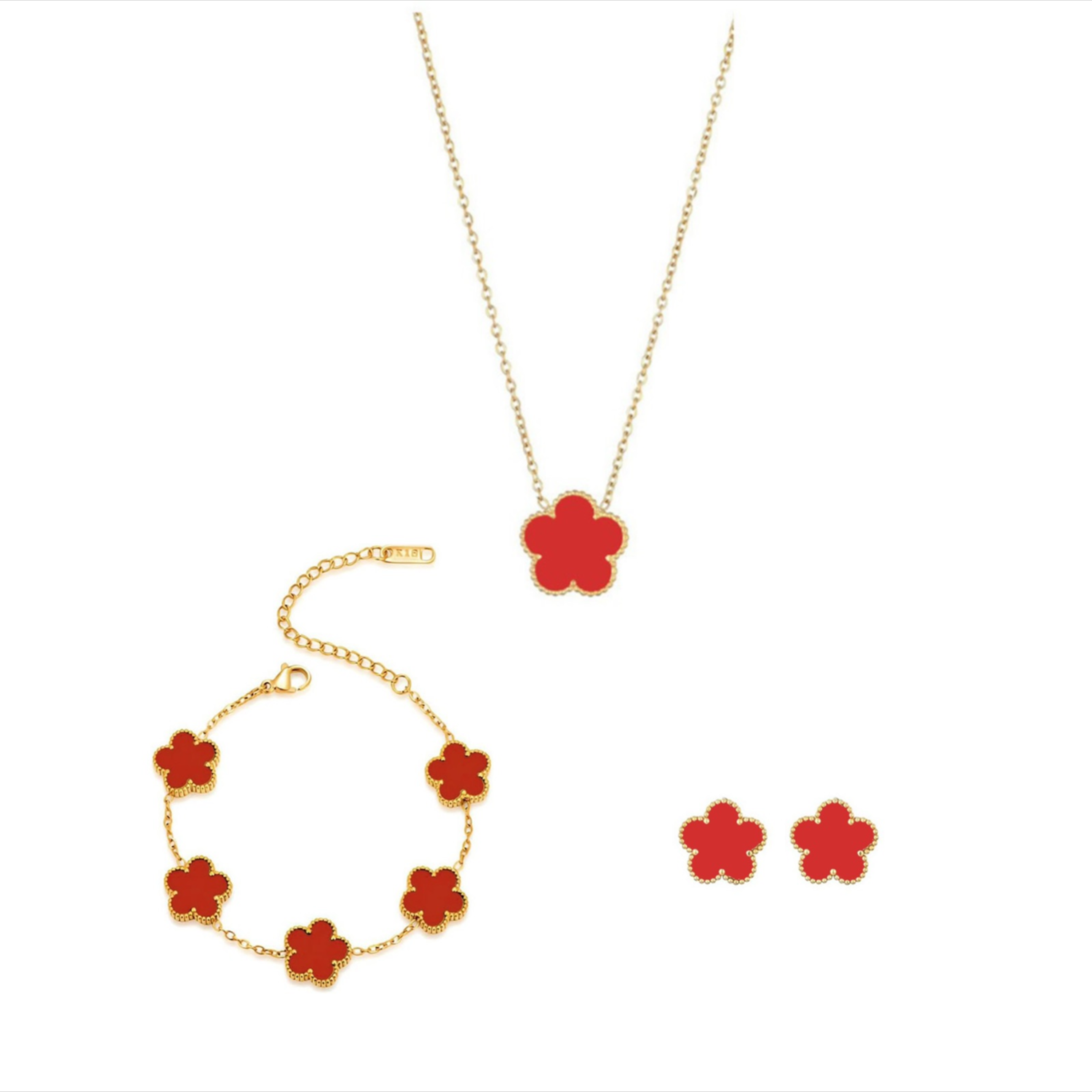 Classic Clover Pendant Set - Gold