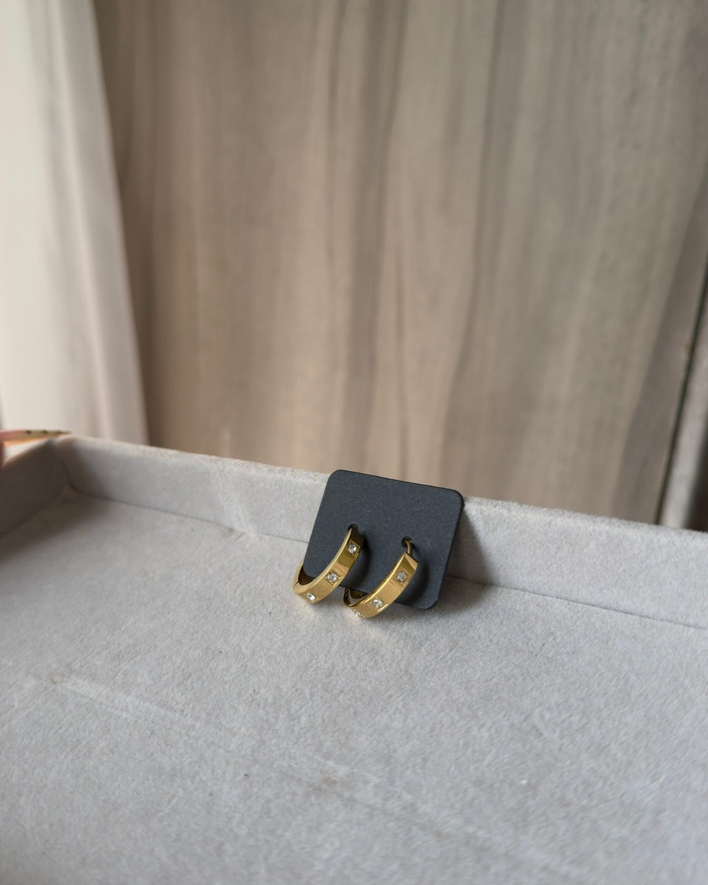 Studded Huggies Earrings