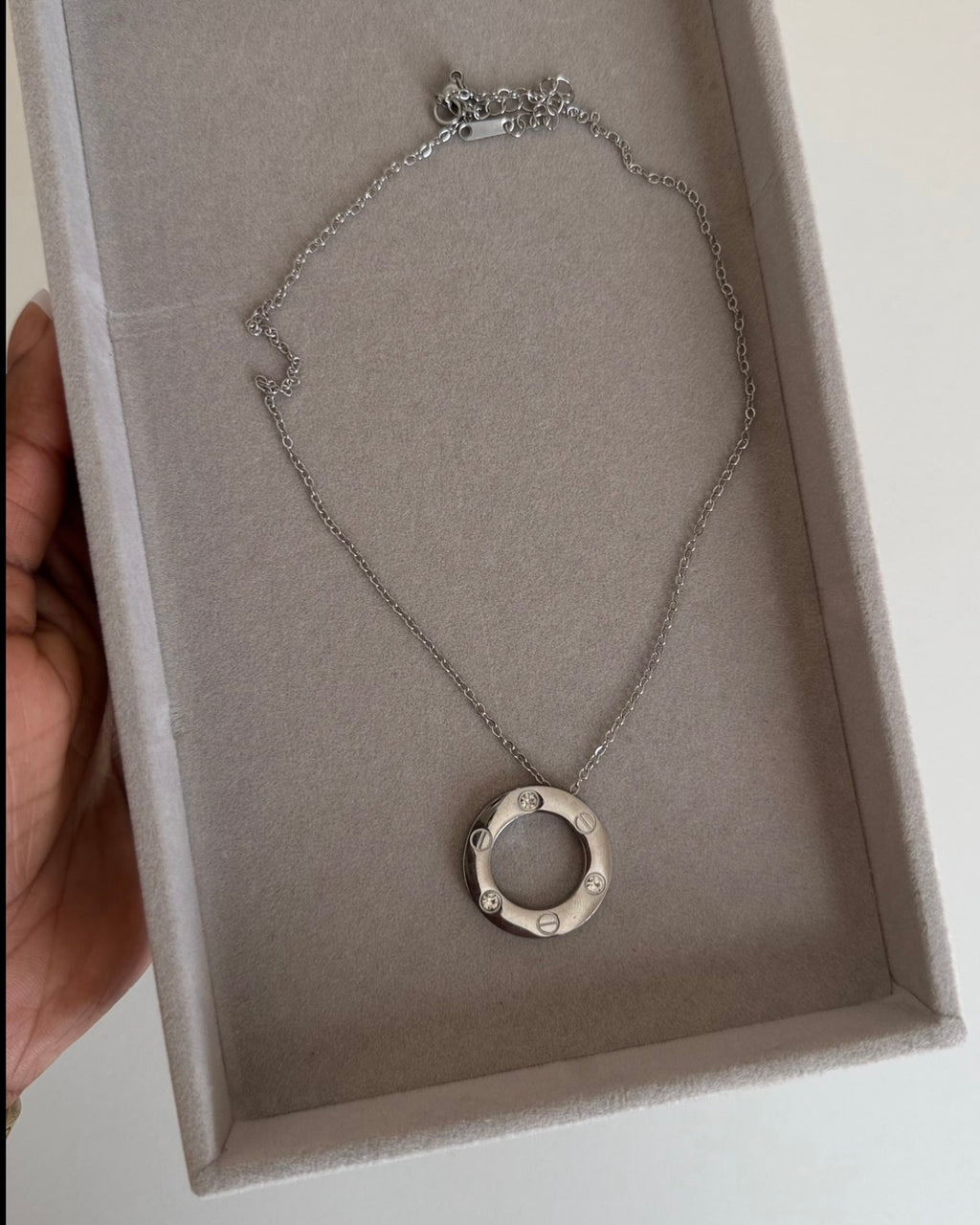 Studded Love Necklace