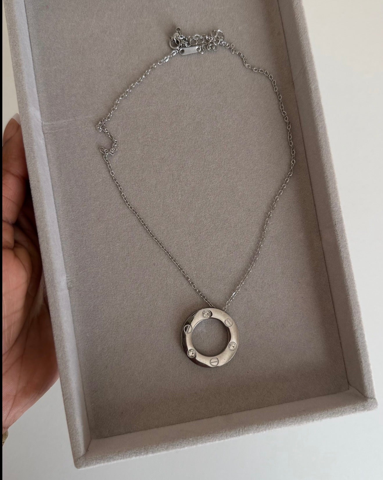 Studded Love Necklace