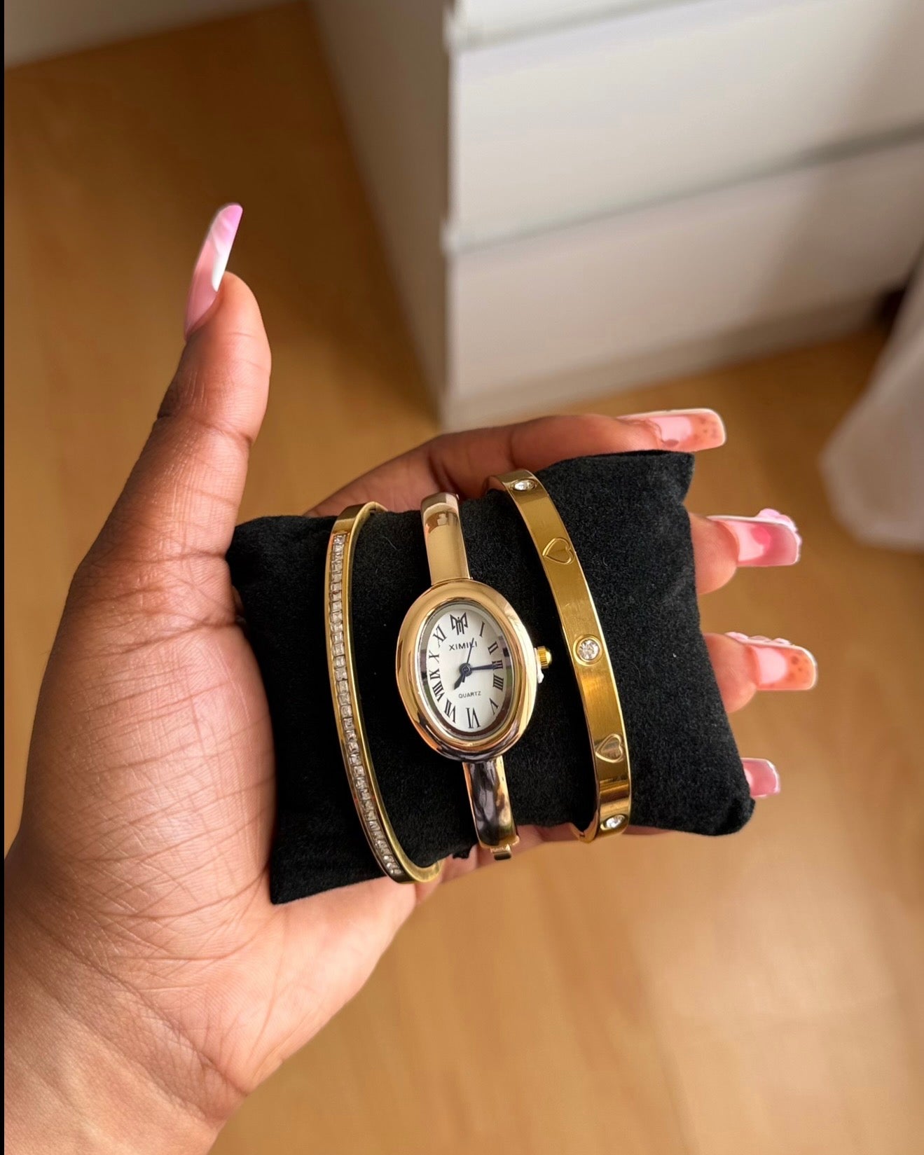 Oval Bangle 3pc Watch Set