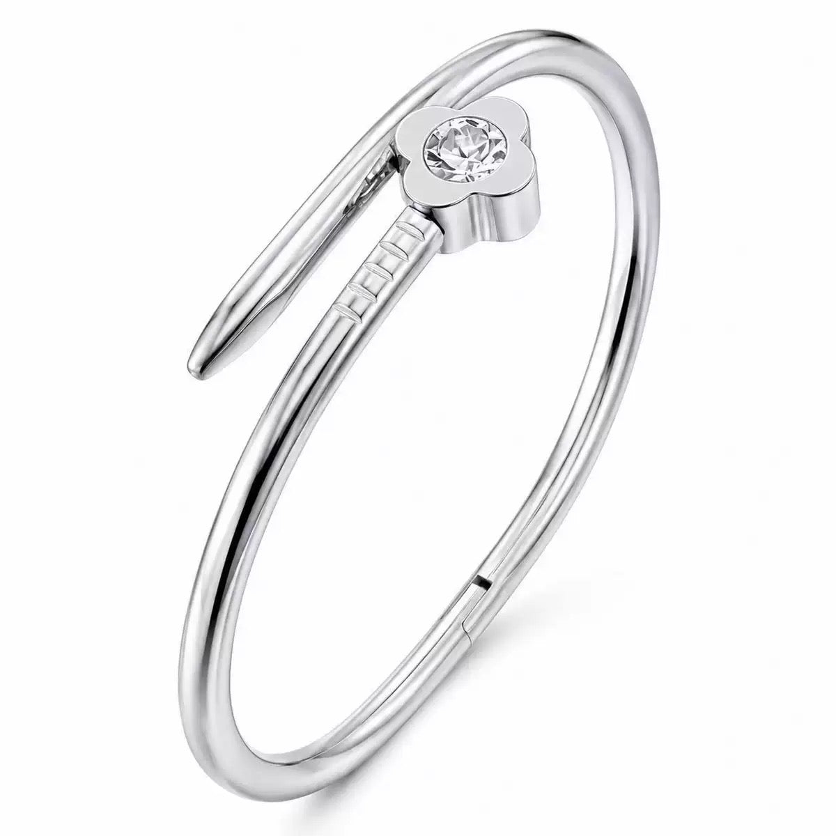 Flat Clover Nail Bangle