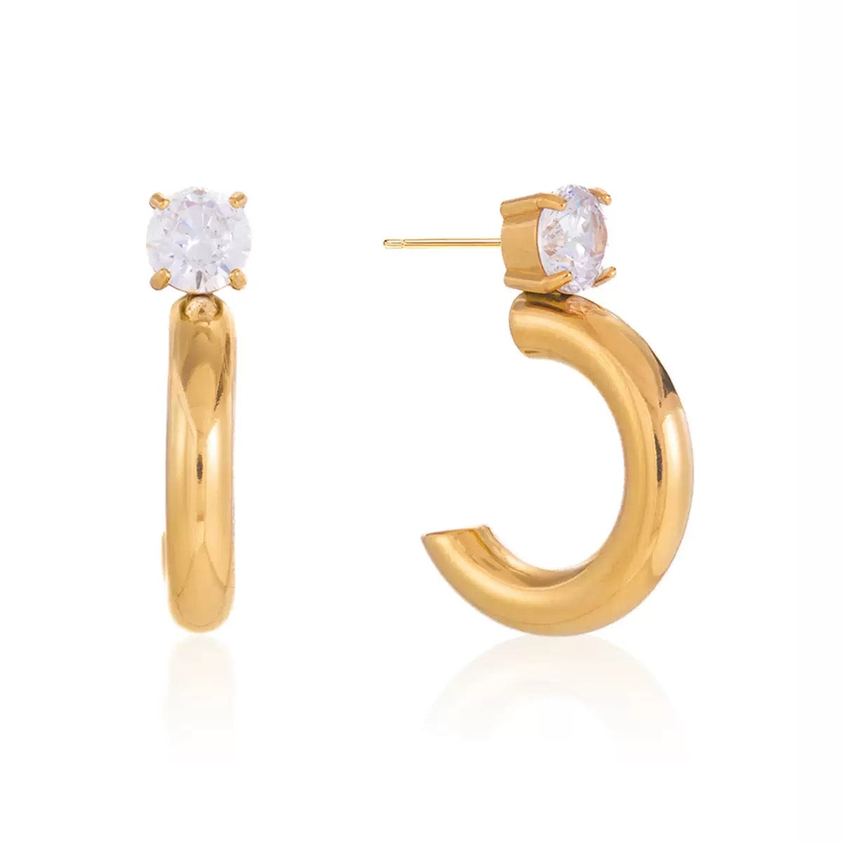 Crystal Open C Earrings