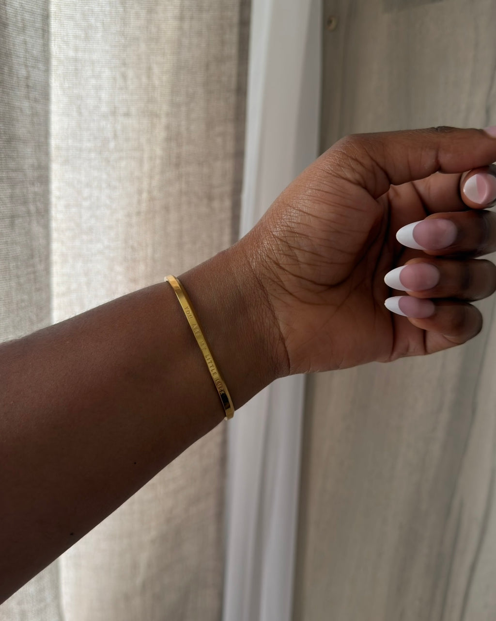 Engraved Open Bangle