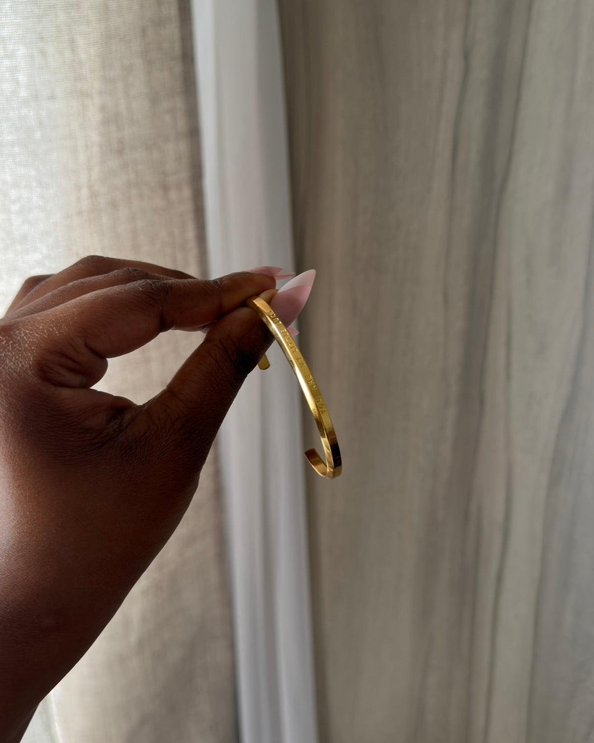 Engraved Open Bangle