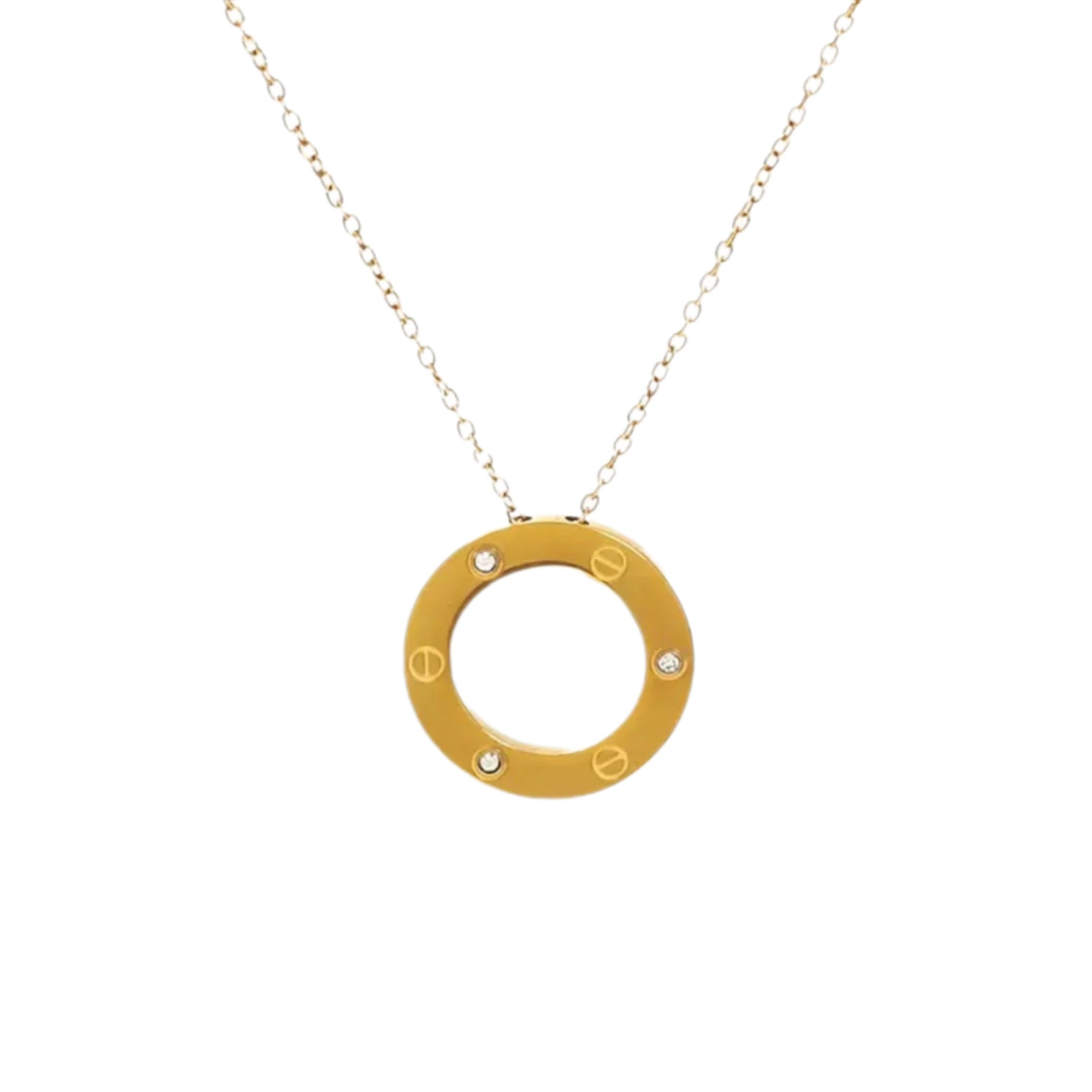 Studded Love Necklace