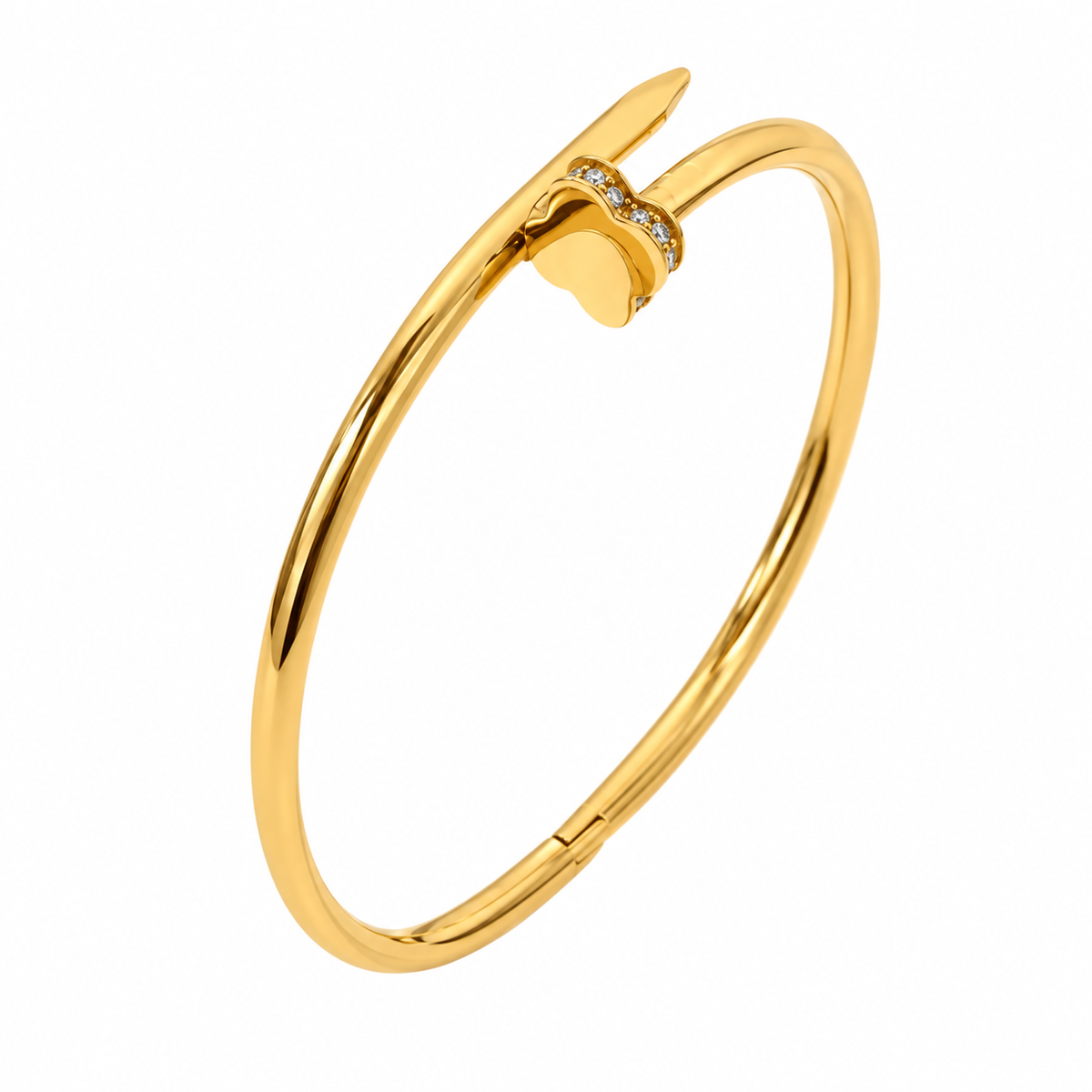 Studded Clover Nail Bangle